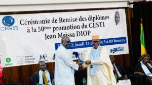 Cérémonie de Remise des diplômes à la 50ème promotion du CESTI, Jean Meïssa Diop, le 25 mai 2023 à Dakar: l’ESJSC, invitée d’honneur.
